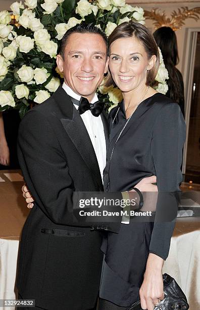 Horse racing jockey Frankie Dettori and wife Catherine Dettori attend the Cartier Racing Awards 2011 at The Dorchester Hotel on November 15, 2011 in...