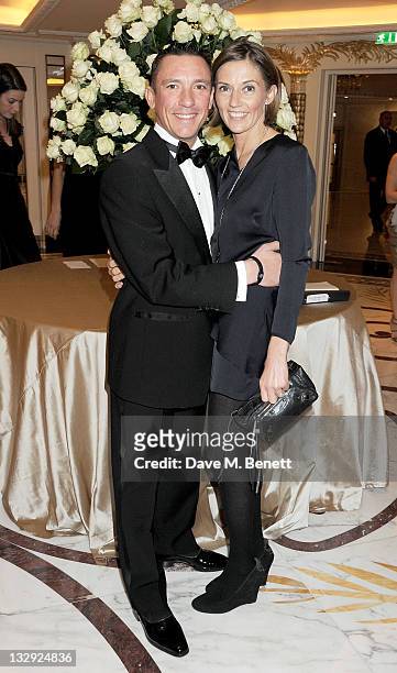 Horse racing jockey Frankie Dettori and wife Catherine Dettori attend the Cartier Racing Awards 2011 at The Dorchester Hotel on November 15, 2011 in...