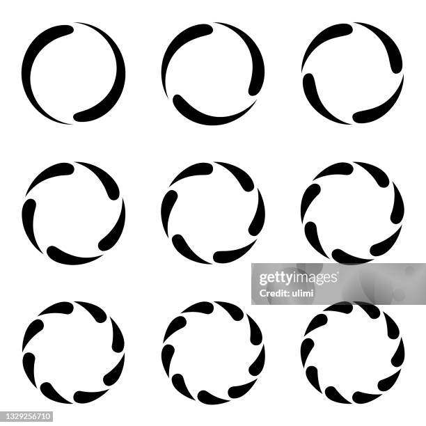 circle design elements - water spiral stock illustrations