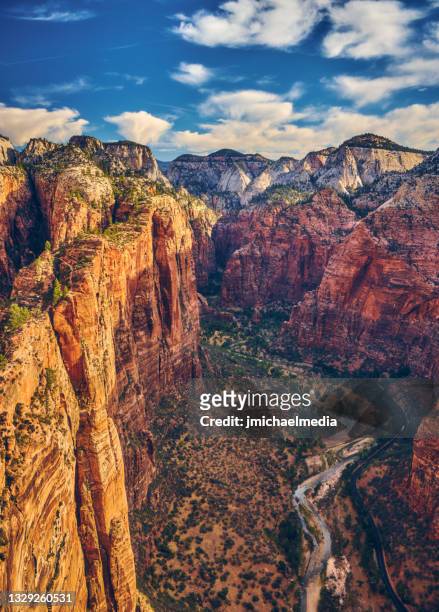 angels landing - zion national park stock pictures, royalty-free photos & images