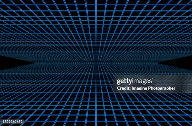 illustration, blockchain digital blue pattern background. - grid stock pictures, royalty-free photos & images