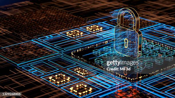 digital security concept - security stockfoto's en -beelden