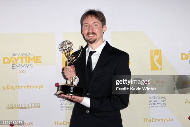 Karl Hadrika, winner of Outstanding Individual Achievement in Animation - Storyboard, attends the winners walk for the 48th Annual Daytime Emmy...