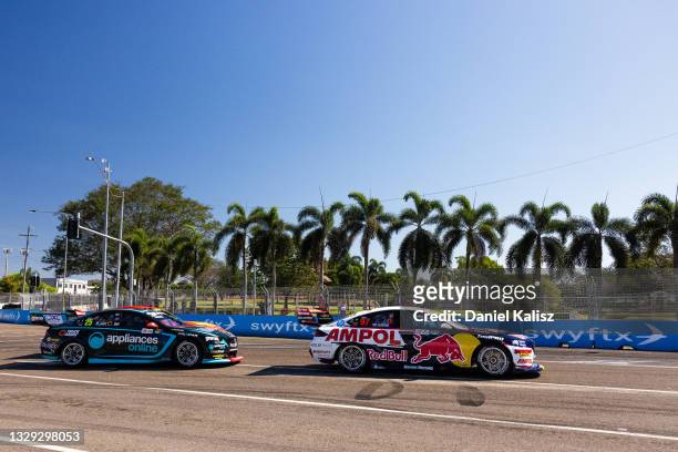 Shane van Gisbergen drives the Red Bull Ampol Holden Commodore ZB during race 2 of the Townsville SuperSprint which is part of the 2021 Supercars...
