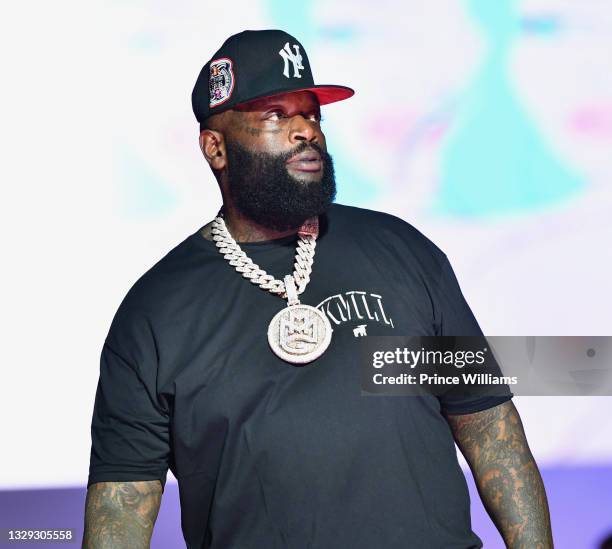 Rick Ross performs at Hot 107.9 Birthday Bash 25 at Center Parc Credit Union Stadium at Georgia State University on July 17, 2021 in Atlanta, Georgia.