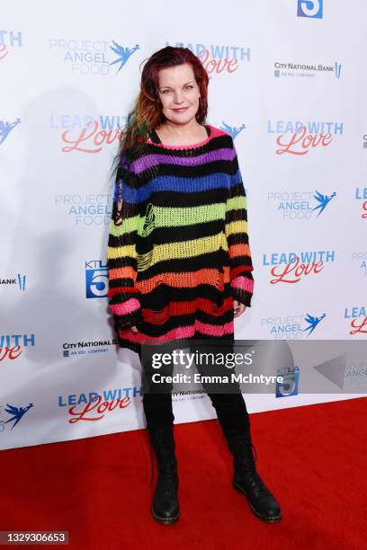 Pauley Perrette attends Project Angel Food “Lead With Love 2021” at KTLA 5 on July 17, 2021 in Los Angeles, California.