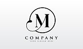 Initial M letter Black Color with White Background Logo Design vector Template. Creative Letter M Logo Design