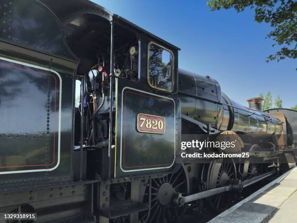 locomotiva a vapore toddington stazione gloucestershire e warwickshire ferrovia - toddington gloucestershire foto e immagini stock