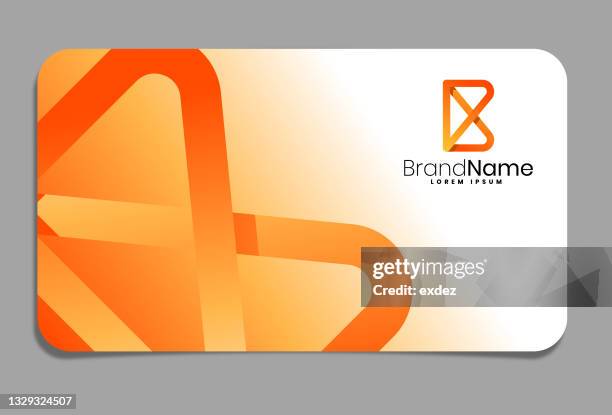letter b logo on business card - letter a stock illustrations