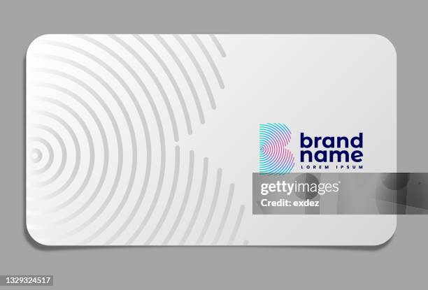 letter b logo on business card - letter b monogram stock illustrations