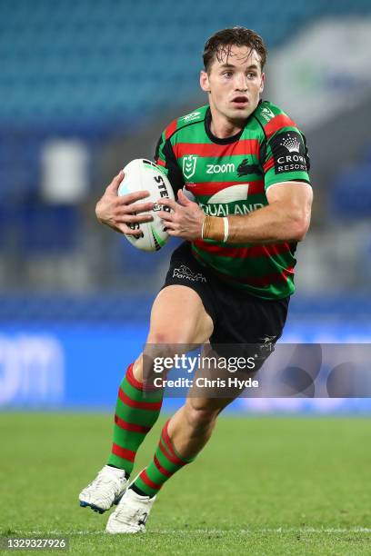 Cameron Murray of the Rabbitohs during the round 18 NRL match between the South Sydney Rabbitohs and the Canterbury Bulldogs at Cbus Super Stadium,...