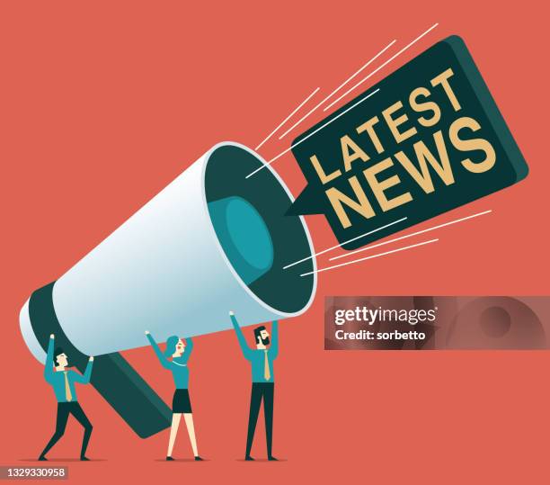 stockillustraties, clipart, cartoons en iconen met latest news - the media