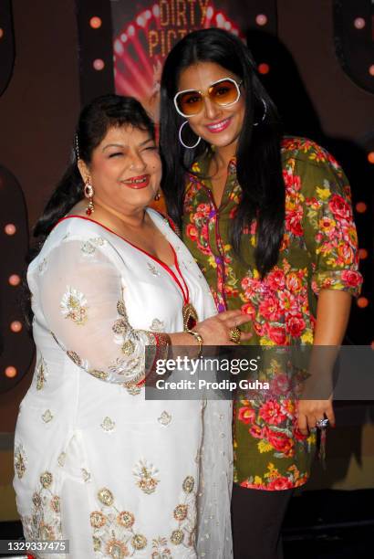 Vidya Balan attends the Set Of 'Nachle Ve with Saroj Khan' dance tv reality show on November 23, 2011 in Mumbai, India.