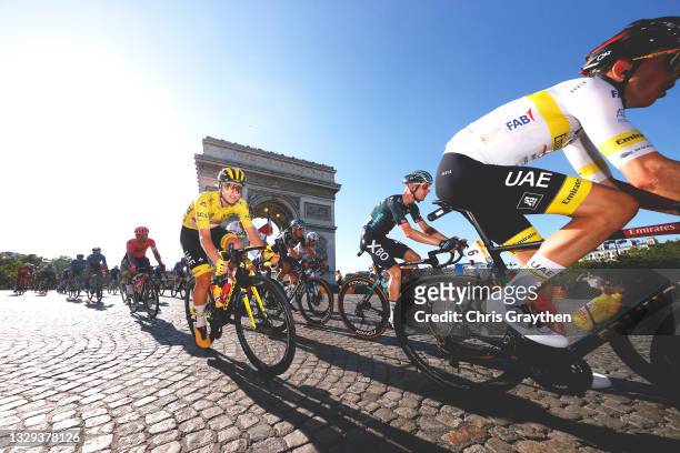 Tadej Pogačar of Slovenia and UAE-Team Emirates Yellow Leader Jersey during the 108th Tour de France 2021, Stage 21 a 108,4km stage from Chatou to...