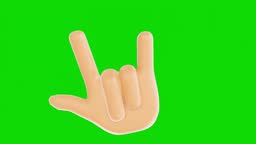 Yellow Ily I Love You Hands Animation Gesture Emoticon Sign Stock Video  Emoji Button 3d Render Seamless Loopable Isolated Background Easily Can Be  Transparent With Any Editing Software High-Res Stock Video Footage -