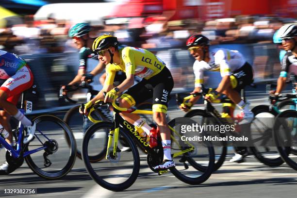 Tadej Pogačar of Slovenia and UAE-Team Emirates Yellow Leader Jersey during the 108th Tour de France 2021, Stage 21 a 108,4km stage from Chatou to...