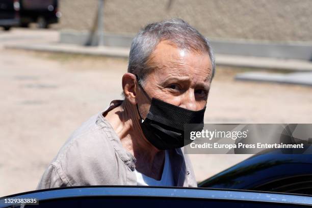 The actor Juan Diego goes to the morgue to show his condolences to the family of Pilar Bardem, on July 18 in El Escorial, Madrid, Spain.