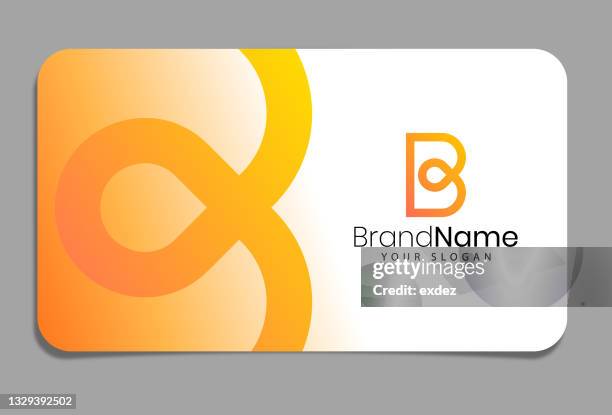 illustrations, cliparts, dessins animés et icônes de logo de la lettre b sur la carte de visite - lettre b