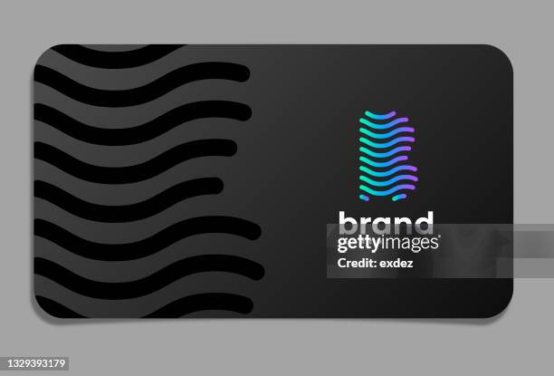 letter b logo on business card - business card stock illustrations