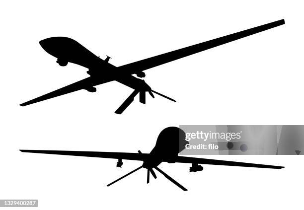 ilustrações de stock, clip art, desenhos animados e ícones de military drone - avião de reconhecimento militar