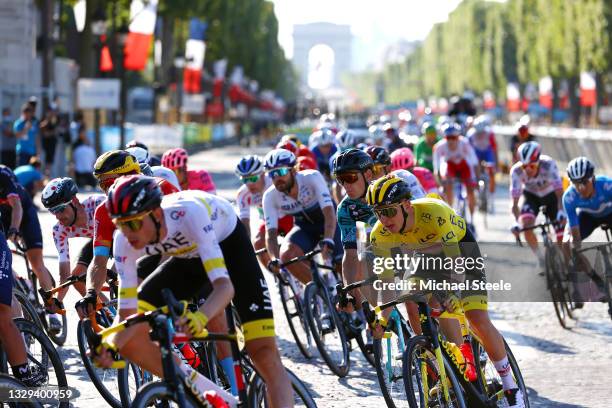 Tadej Pogačar of Slovenia and UAE-Team Emirates Yellow Leader Jersey during the 108th Tour de France 2021, Stage 21 a 108,4km stage from Chatou to...