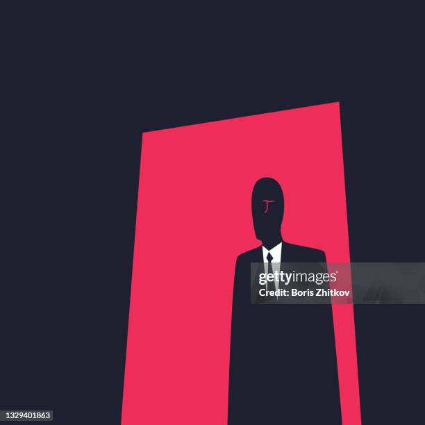 man in doorway. - mystery guest stock pictures, royalty-free photos & images