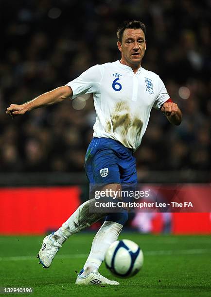 John Terry of England in action during the international friendly match between England and Sweden at Wembley Stadium on November 15, 2011 in London,...