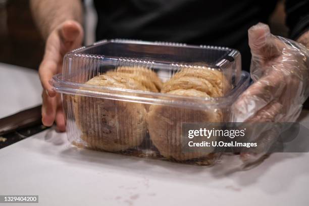 jewish origin pastry of izmir city named; boyoz. - plastic bread bags stock pictures, royalty-free photos & images