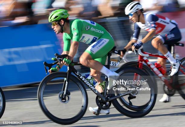 Mark Cavendish of Great Britain and Deceuninck - Quick Step during final stage 21 of the 108th Tour de France 2021, a flat stage of 108,4 km stage...