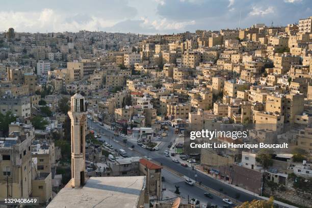 amman panorama - jordan middle east stock pictures, royalty-free photos & images