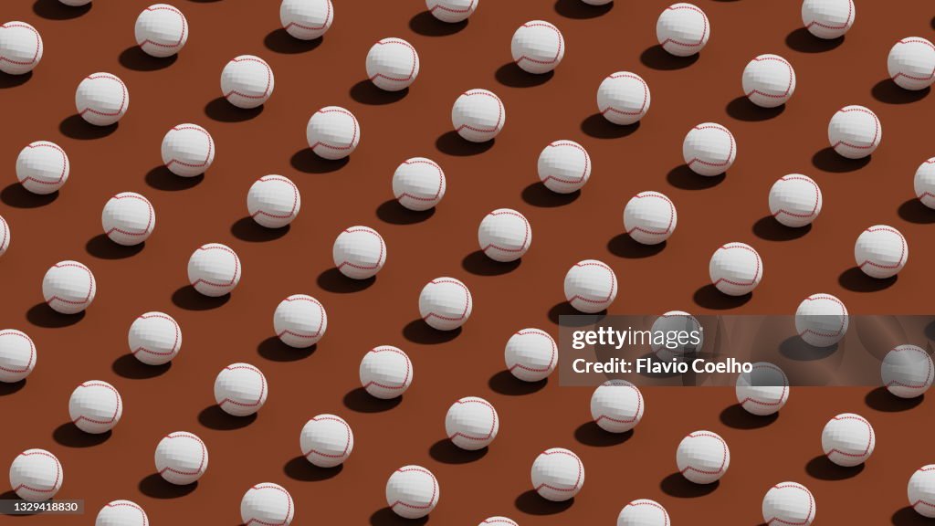 Baseball Pattern Fill Seamless Pattern Of Baseball Balls Filling The Frame High-Res Stock ...