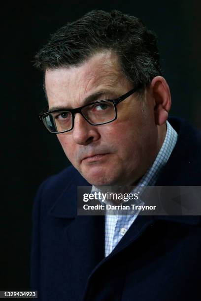 Victorian Premier Daniel Andrews announces that the Lockdown in Victoria will be extended while speaking to the media at the daily press conference...