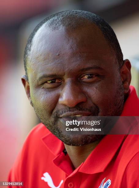 Crystal Palace Manager Patrick Vieira during the Pre-Season Friendly match between Walsall and Crystal Palace at Banks' Stadium on July 17, 2021 in...