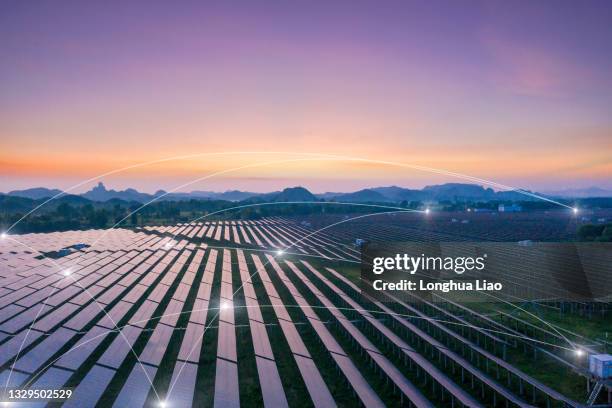 solar photovoltaic power station - green energy icons stock pictures, royalty-free photos & images