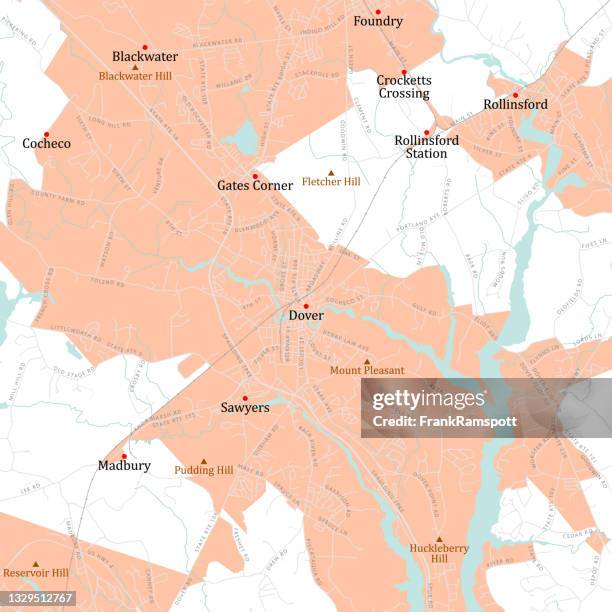 nh strafford dover vector road map - dover new hampshire stock illustrations