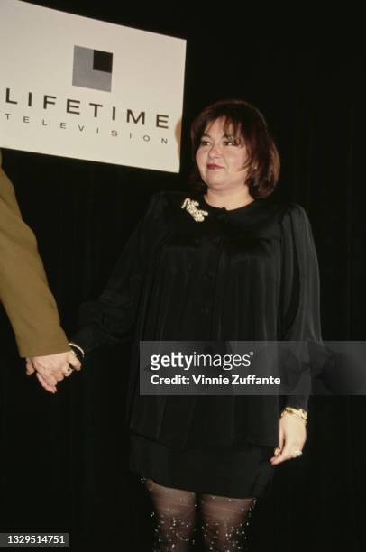 American comedian Roseanne Arnold, attends the 'Free to Laugh' Amnesty International benefit, held at the Wiltern Theater in Los Angeles, California,...