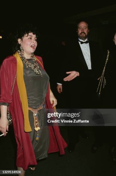 American comedian Roseanne Barr attends the 15th Annual People's Choice Awards, held at Disney Studios in Burbank, California, 12th March 1989.