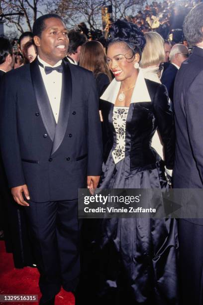 American actor Wren T. Brown and American actress Angela Bassett attend the 66th Annual Academy Awards, held at the Dorothy Chandler Pavilion in Los...