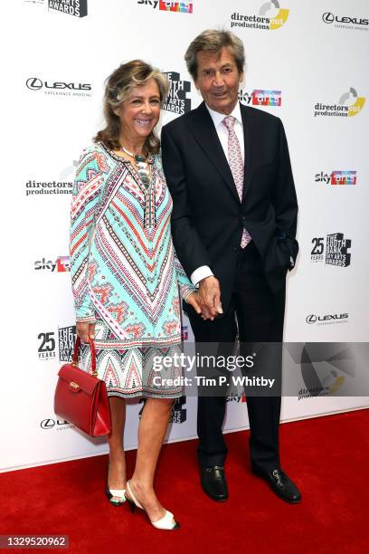 Melvyn Bragg and Gabriel Clare-Hunt attend The South Bank Sky Arts Awards at The Savoy on July 19, 2021 in London, England. The South Bank Sky Arts...