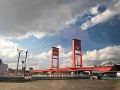 Ampera Bridge View in Palembang City