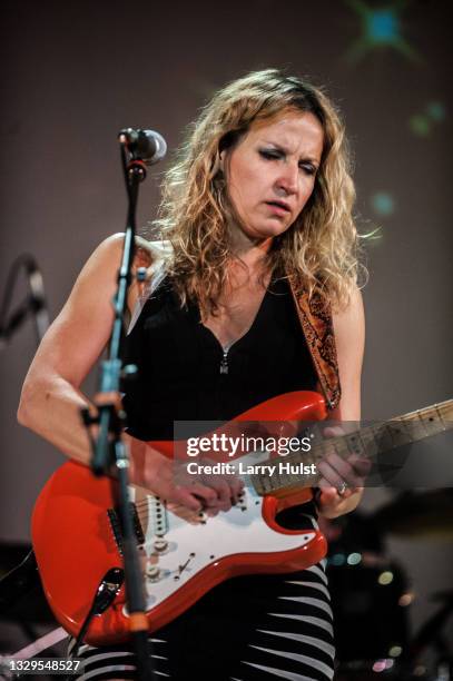 Ana Popovic is performing with her band at the Stargazers Theater in Colorado Springs, Colorado on August 21, 2015.