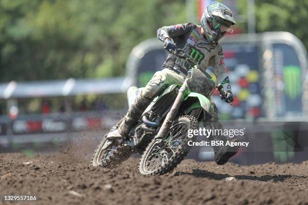 Romain Febvre FRA Kawasaki Monster Energy Kawasaki racing Team during the 2021 FIM MXGP 1e race Motocross World Championships, on July 18, 2021 in...