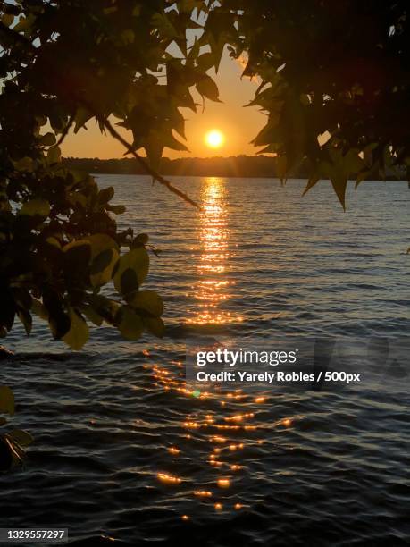 scenic view of sea against sky during sunset,charlotte,north carolina,united states,usa - charlotte north carolina summer stock pictures, royalty-free photos & images