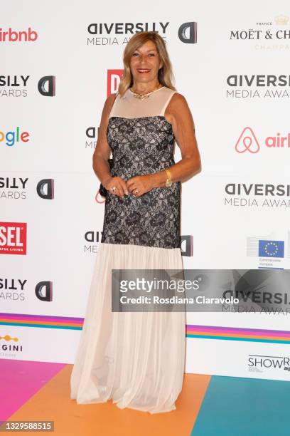 Irene Bozzi attends the Diversity Media Awards 2021 red carpet at Teatro Franco Parenti on July 19, 2021 in Milan, Italy.