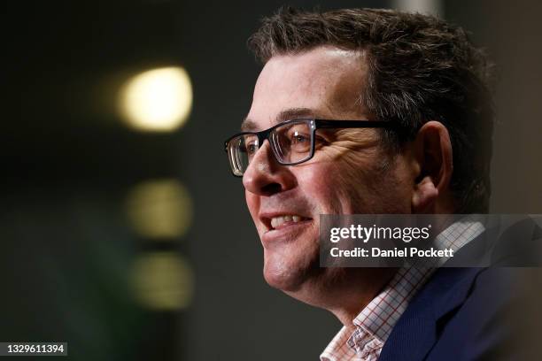 Victorian Premier Daniel Andrews addresses the media during a press conference on July 20, 2021 in Melbourne, Australia. Premier Andrews has...