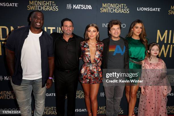 Donovan Carter, Randall Emmett, Caitlin Carmichael, Emile Hirsch, Sistine Rose Stallone and Olive Abercrombie attend the Los Angeles special...