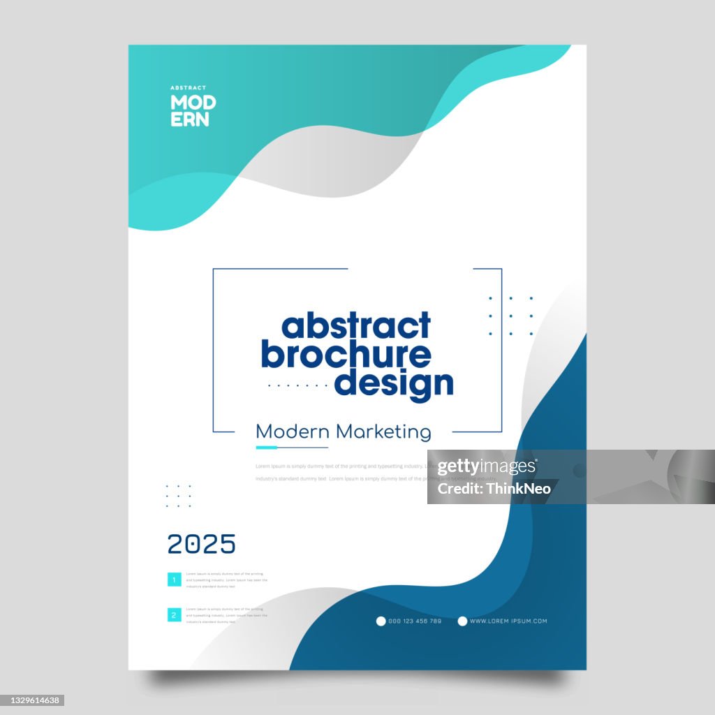 Brochure design, cover modern layout, annual report, poster, flyer in A4
