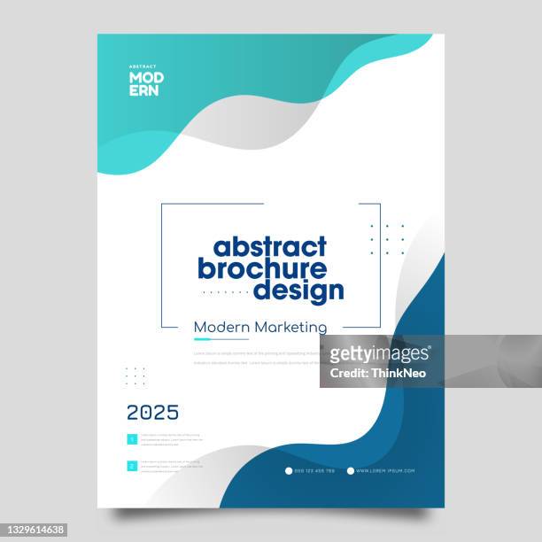 brochure design, cover modern layout, annual report, poster, flyer in a4 - wave pattern stock illustrations