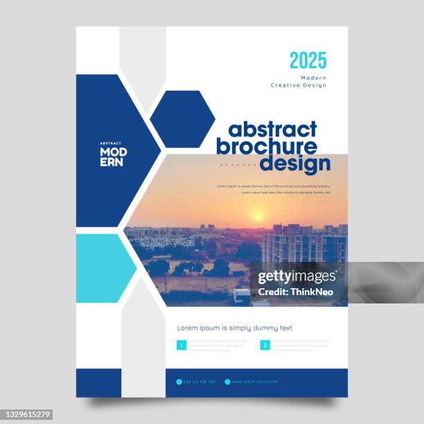corporate book cover design template in a4 - brochure front cover stock illustrations