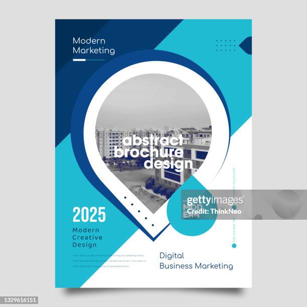 brochure cover design layout for business - a4 folder stock illustrations